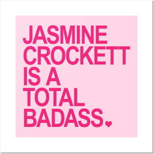 Jasmine Crockett is a total badass - hot pink Posters and Art